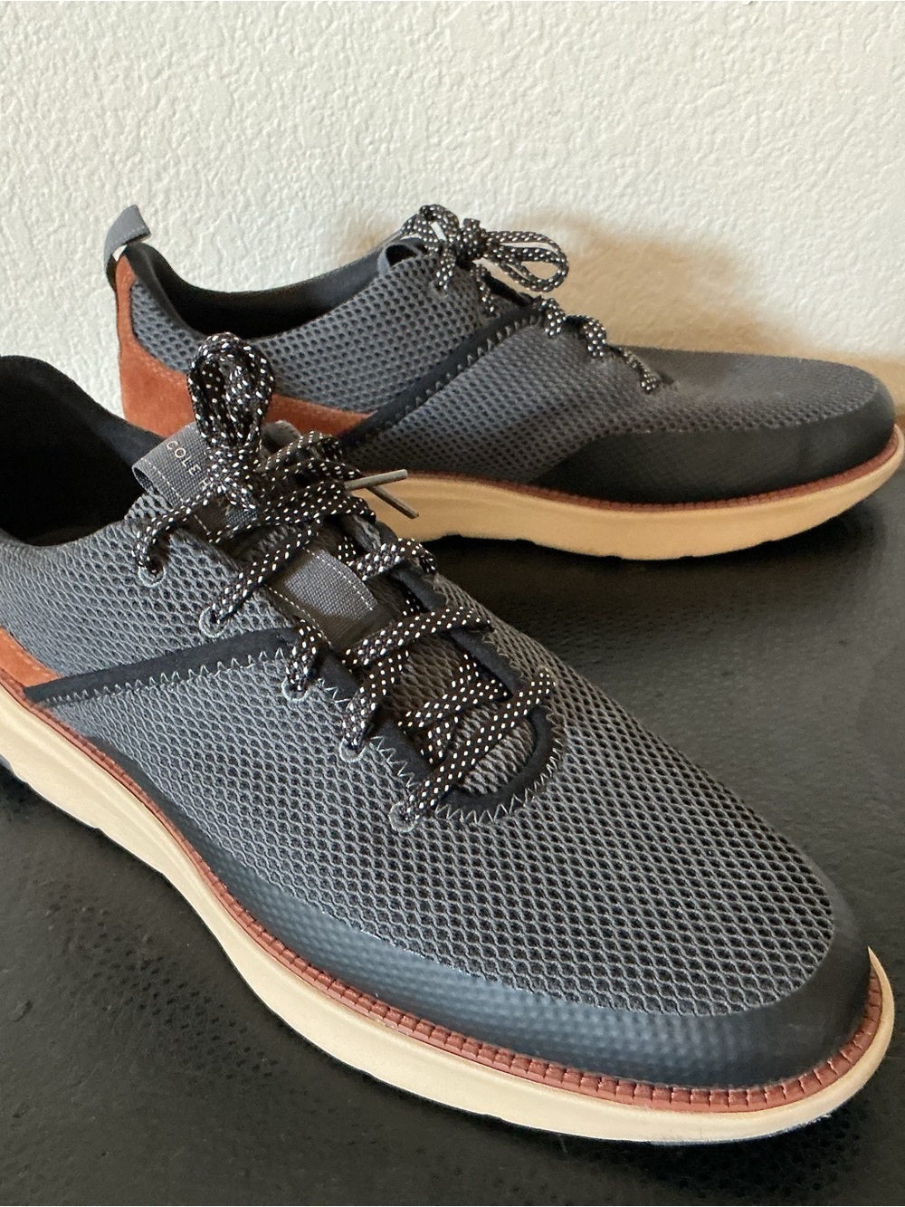 Cole Haan Men ZeroGrand Atlantic Gray Mesh Oxford Derby C34651 Size 11.5